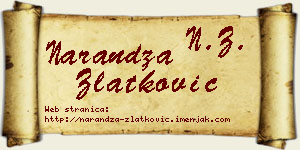Narandža Zlatković vizit kartica
